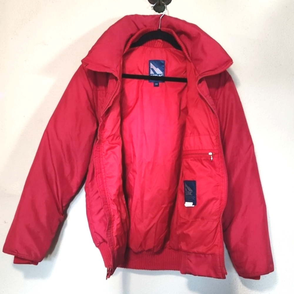 Serac Vintage Down Filled Puffer Ski Jacket Red Size 38 - Picture 2 of 12